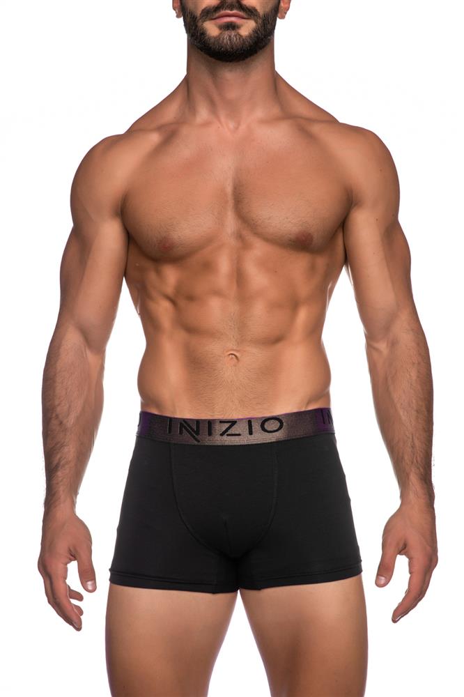 ΜΑΥΡΟ BOXER ΜΕ ΕΞΩΤΕΡΙΚΟ ΛΑΣΤΙΧΟ ΚΑΙ LOGO ΙΝΙΖΙΟ