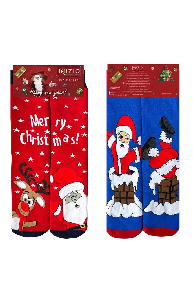 CHRISTMAS WOMEN\'S SOCKS ONE COLOR TERRY 2PACK