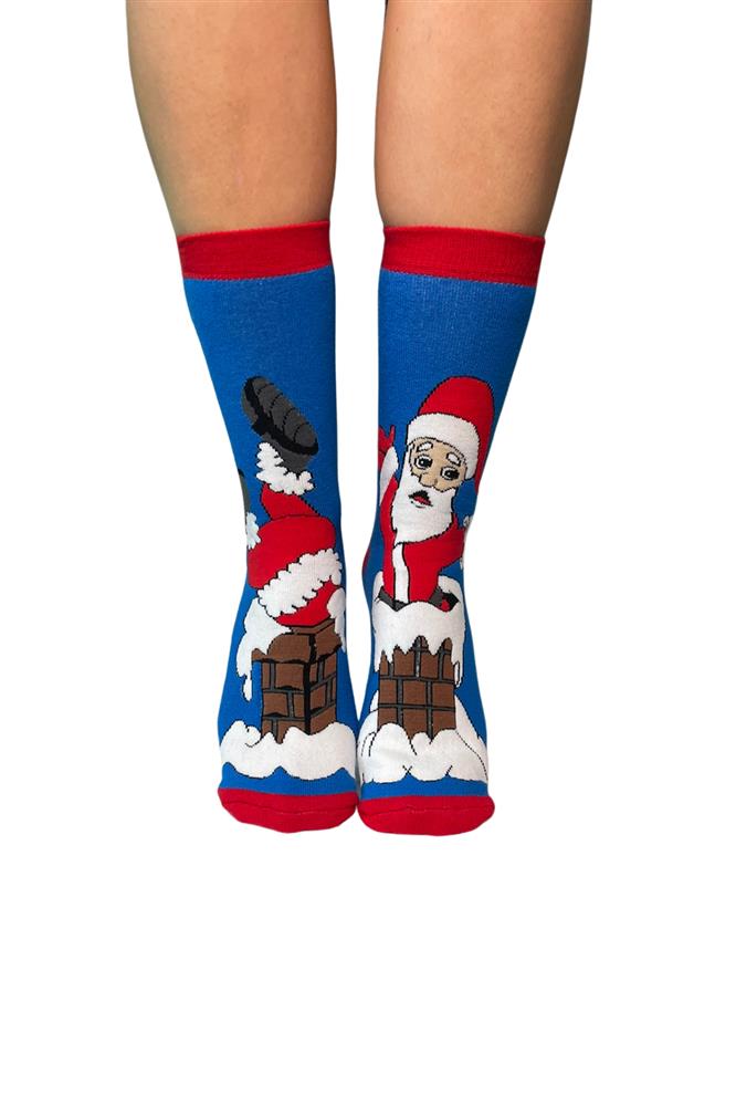 CHRISTMAS WOMEN\'S SOCKS ONE COLOR TERRY 2PACK