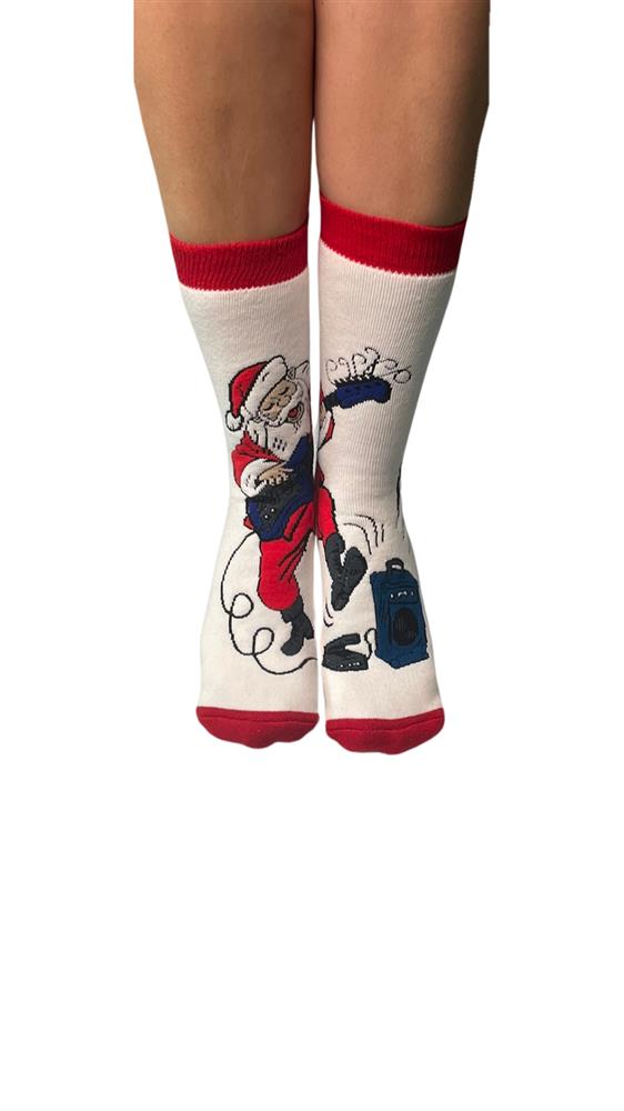 CHRISTMAS WOMEN\'S SOCKS ONE COLOR TERRY 2PACK