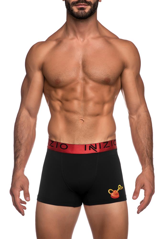 ΑΝΔΡΙΚΟ BOXER INIZIO ΜΕ ΕΞΩΤΕΡΙΚΟ ΜΕΤΑΛΙΖΕ ΛΑΣΤΙΧΟ ΣΧΕΔΙΟ ΚΛΕΙΔΑΡΙΑ