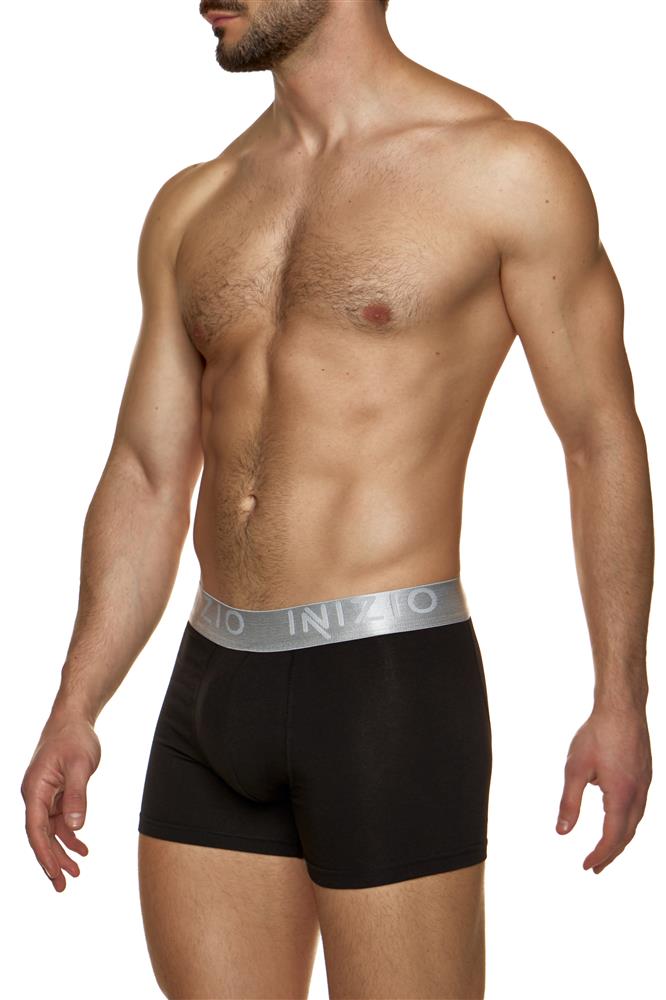 MODAL BOXER ΜΕ ΕΞΩΤΕΡΙΚΟ ΜΟΝΟΧΡΩΜΟ ΜΕΤΑΛΛΙΖΕ ΛΑΣΤΙΧΟ ΚΑΙ LOGO ΙΝΙΖΙΟ